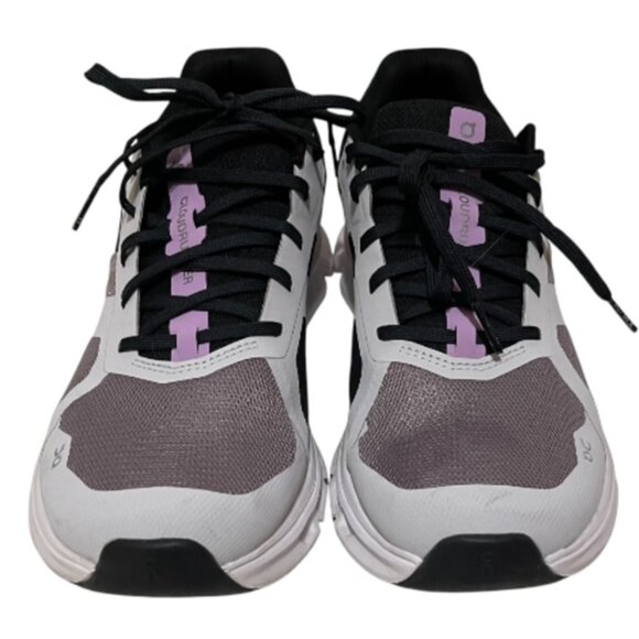 On Clouds Cloudrunner Size 10 Women Athletic Sneaker in Heron/Black EUC - Picture 2 of 5